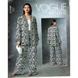 Vogue V1749 Misses L to XL Relaxed Pants, Jacket and Vest UNCUT Sewing Pattern
